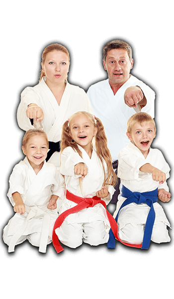 Martial Arts Lessons for Families in Burlington NJ - Sitting Group Family Banner